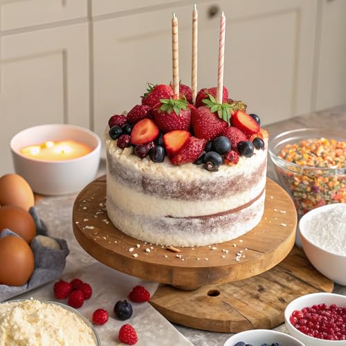 3 Pcs 8 Inch Round Cake Pans with 100 Pieces Parchment Paper (8 Inch with Handles)
