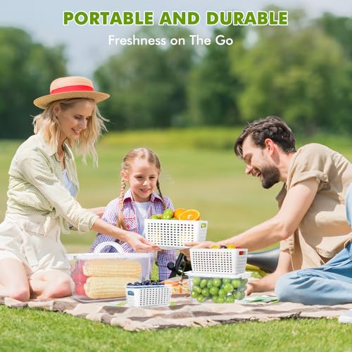 Produce containers for fridge (3pack white)