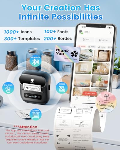 Label Maker M220 Thermal Label Printer