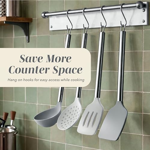 Silicone Cooking Utensils (Grey Ombre / 10 Pieces)