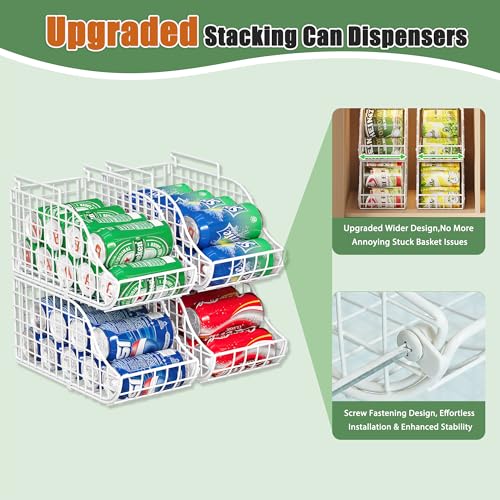 4 Pack Stackable Can Rack Organizer for Kitchen Pantry (4 Count)