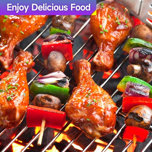 17.5'' x 23.8'' Stainless Steel Grill Cooking Grates for Weber (17.5‘’D x 23.8''W)