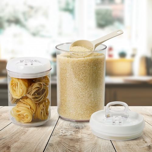 Flip Tite Storage Container with Lid 6" ROUND Airtight Ring Lock Top (White / 6")