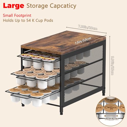 Coffee Pod Holder for Counter (Black-54 Pod)
