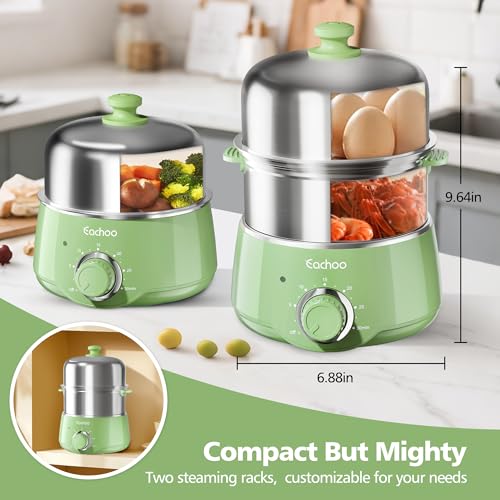 Hard Boiled Egg Cooker (Retro Green / 2-Tier)