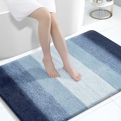 Large Bathroom Rugs 44x32 (44" X 32" / Airy Blue)