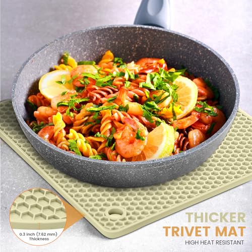 Silicone Trivet Mats 4 Heat Resistant Pot Holders Multipurpose Non