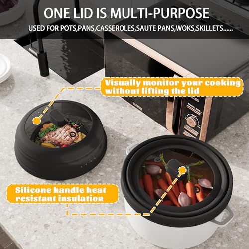 Microwave Splatter Cover (Black / 11.8 inch)