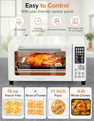Bravo Pro Smart Air Fryer Toaster Oven Countertop Combo (Vanilla Cream)