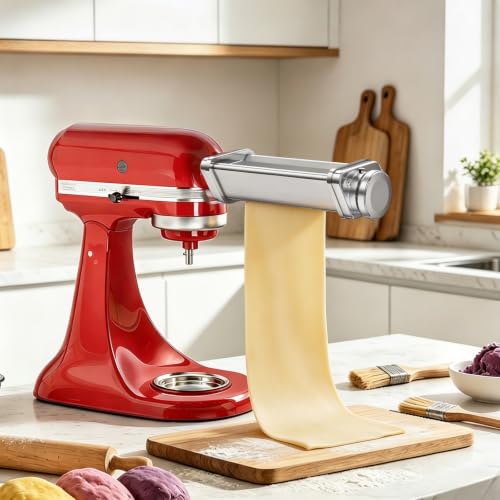 Pasta Roller Attachment for KitchenAid Stand Mixer (Silver)