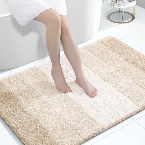 Large Bathroom Rugs 44x32 (44" X 32" / Light Beige)