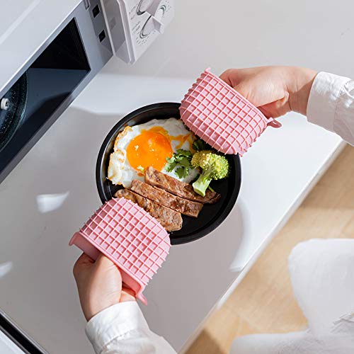 Mini Silicone Oven Mitts Set (Pink)