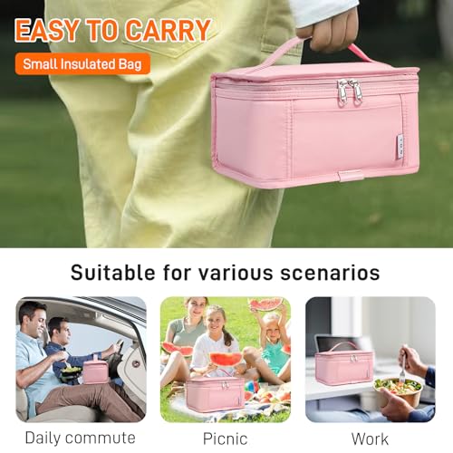 NOL Small Lunch Bag Mini Lunch Box Insulated Lunch Bag for Men