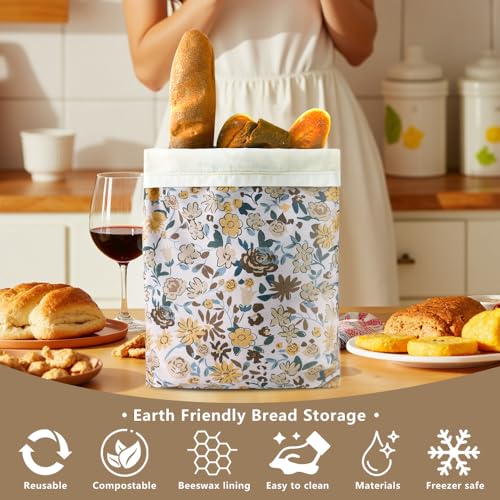 Beeswax Bread Bags for Homemade bread (Yellow & Yellow)