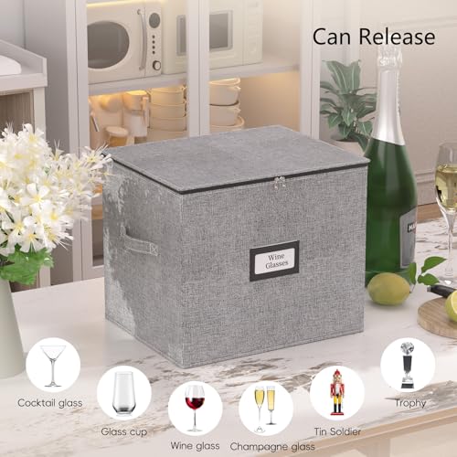 Champagne Flute Storage Box with Dividers (Champagne Flute Storage Box)