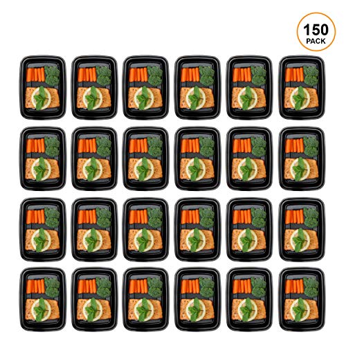 Meal Prep Containers 1 Compartment Food Storage Containers with Lids (16OZ-150PK)