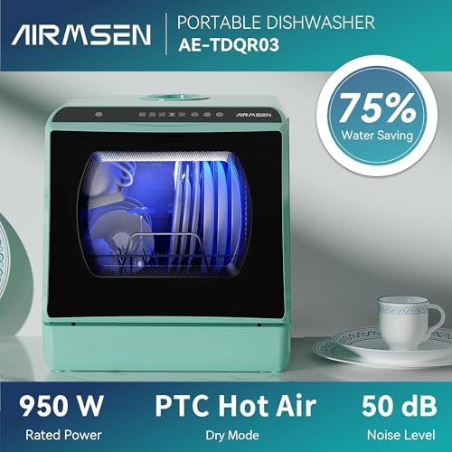 Portable Countertop Dishwasher (Green)