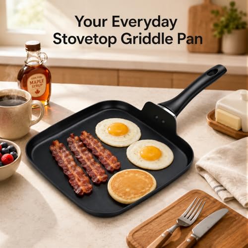 10 Inch Square Griddle Pan (Black / 10" Grill Square Pan)