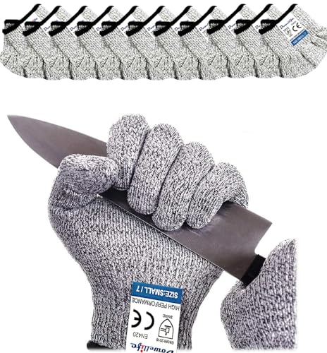 Cut Resistant Gloves Food Grade Level 5 Protection (Medium (Pack of 12) / Original)