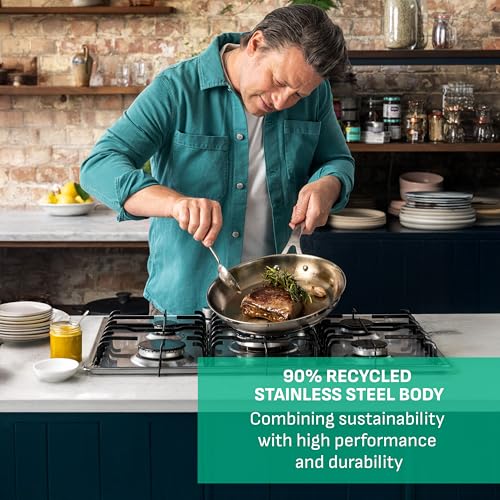 T Fal Jamie Oliver Cooks Smart Stainless Steel Skillet Frying Pan