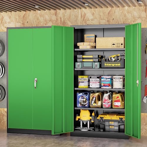 Metal Storage Cabinet (Black Green / 72")