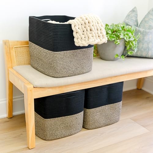 13x15x13 Kallax Storage Cubes Bins (Black & Mixed Black / 15 x 13 x 13 (Kallax))