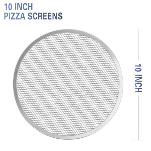 Pizza Screen 10 Inch 2 Pack Aluminum Pizza Pan Restaurant (10 inch Pizza Screen)