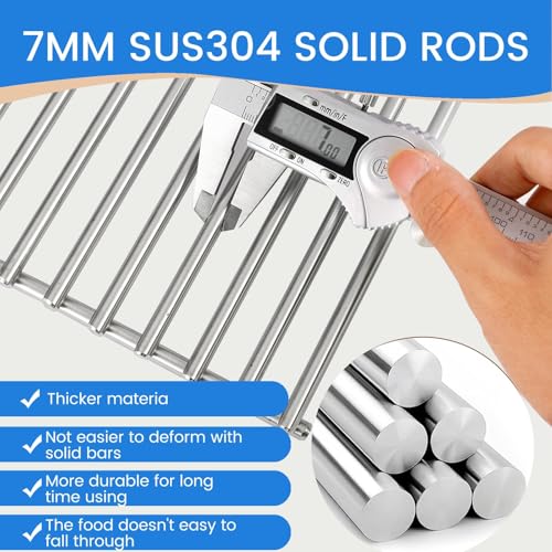 S6G552 (3-Pack) 67671 (13-Pack) Stainless Steel Grill Parts for Weber 67670 67671 for Weber Summit 600 Series Summit E-620 S-620,E-640 S-640 E-650 S-650 E-660 S-660 E-670 S-670 (19.2” x 31.4)