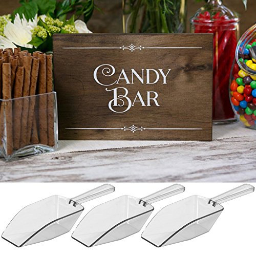 Clear Plastic Acrylic Scoops 12 Pcs (12 Count)