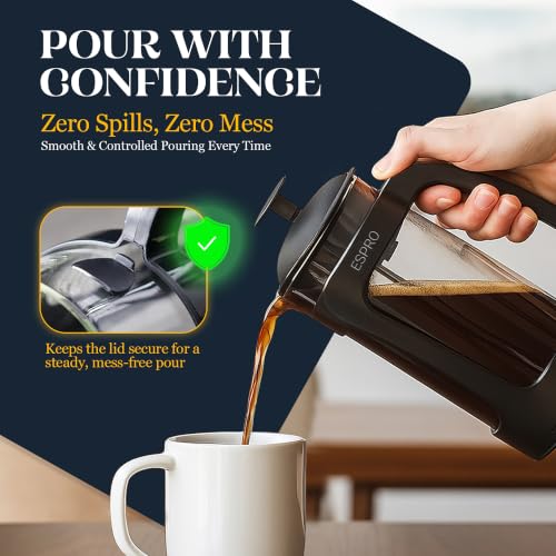 P3 French Press Coffee Maker (Black / 32 oz)