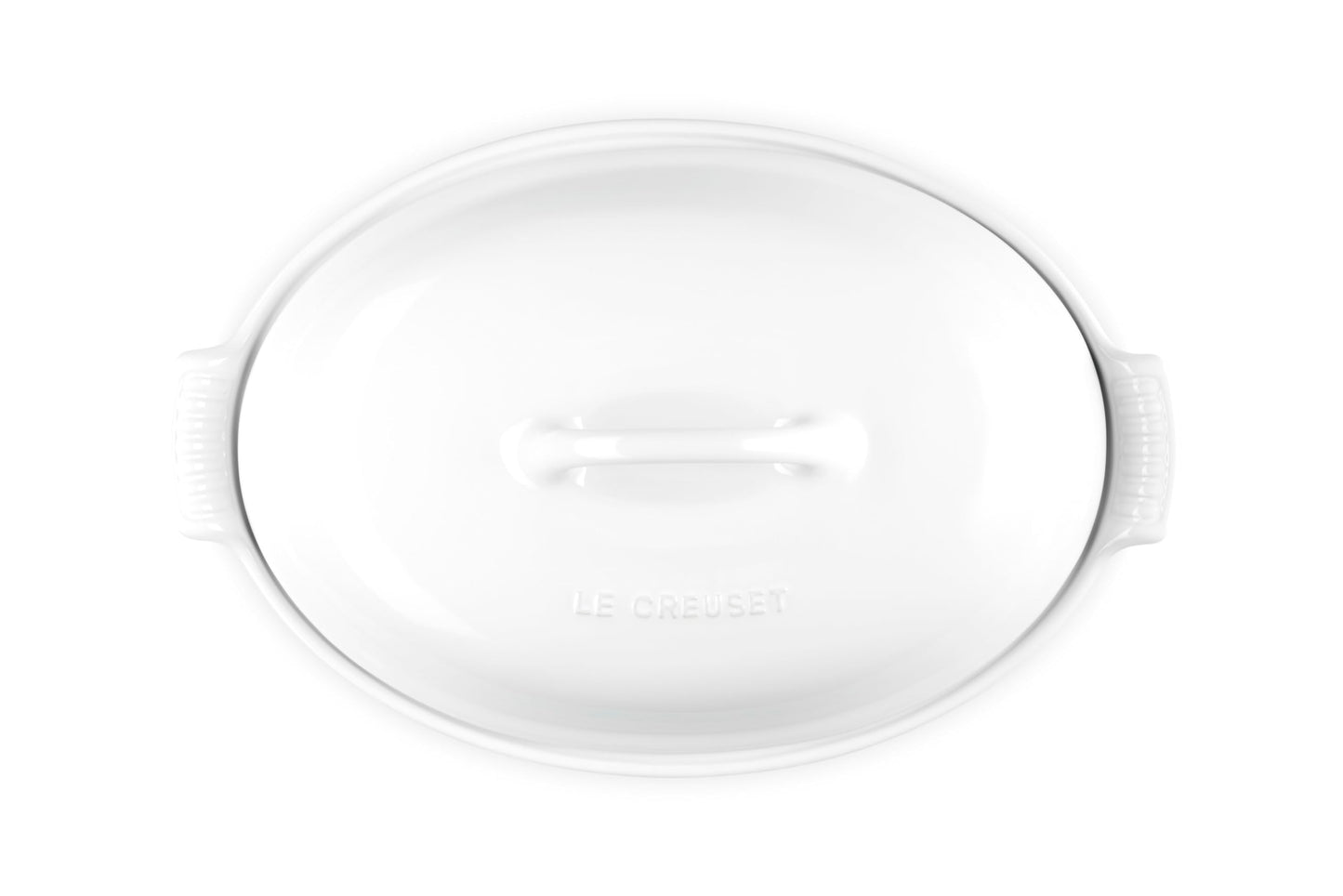 Stoneware Heritage Covered Oval Casserole (White)