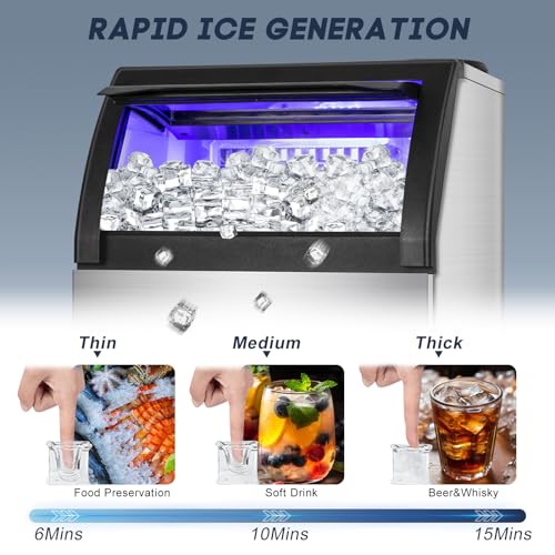 Commercial Ice Maker Machine 150LBS (Stainless Steel)