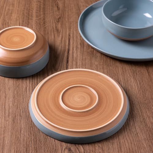 Dinnerware Sets for 4 (Stone Blue / Service For 4(12Pcs))