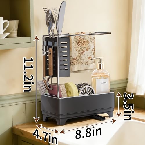2 Tier Sponge Holder for Kitchen Sink (Grey 2)