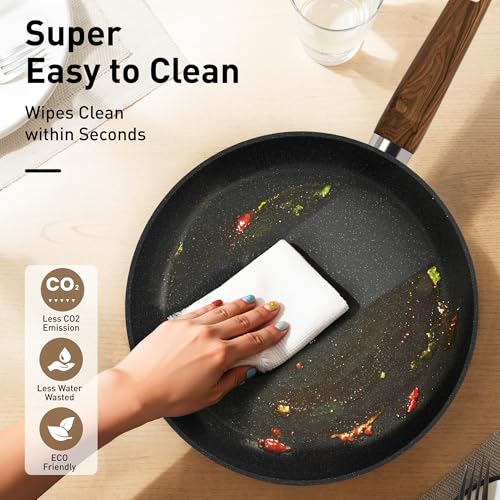 17 Piece Pots and Pans Set Non Stick (Black / 17 PCS Cookware Set)