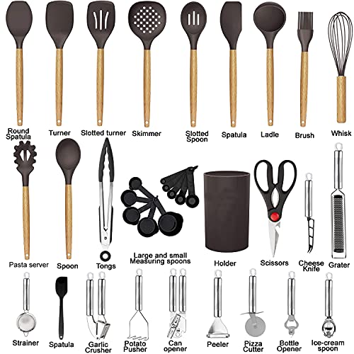 Cooking Utensils Set (Dark Gray)