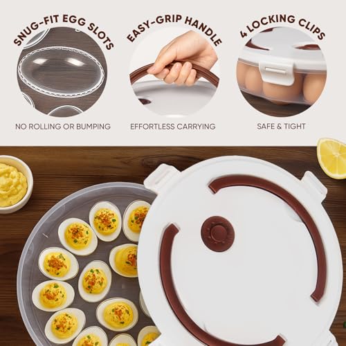 2 Pack Deviled Egg Container with Lid (2 Count)