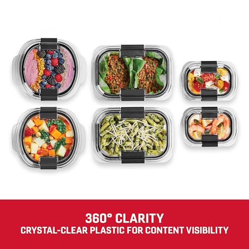 Brilliance® Round and Rectangular Leak Proof Food Storage Containers (12-Piece)