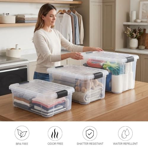 Storage Bins with Lids (36 Quart)