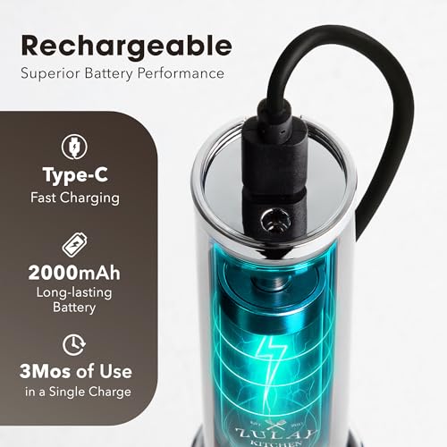 Rechargeable Milk Frother Handheld (Alpha Silver / Rechargeable Z1 Motor Max)