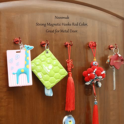 Magnetic Hooks (Red / 0.67 inches)