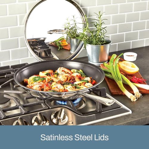 D3 3 Ply Stainless Steel Non Stick Cookware Set 10 Piece (Silver / 10-Piece)