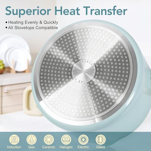 6 Qt Ceramic Nonstick Pasta Pot with Strainer Lid