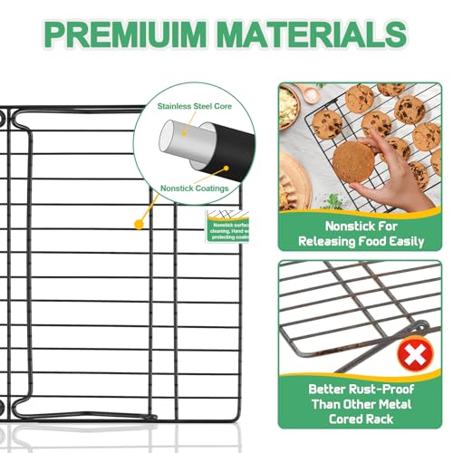 Cooling Rack Set of 2 (Black / 15" x 10")