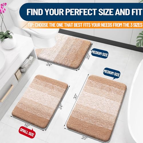 Bathroom Rugs Mat 30x20 (30" X 20" / Beige)