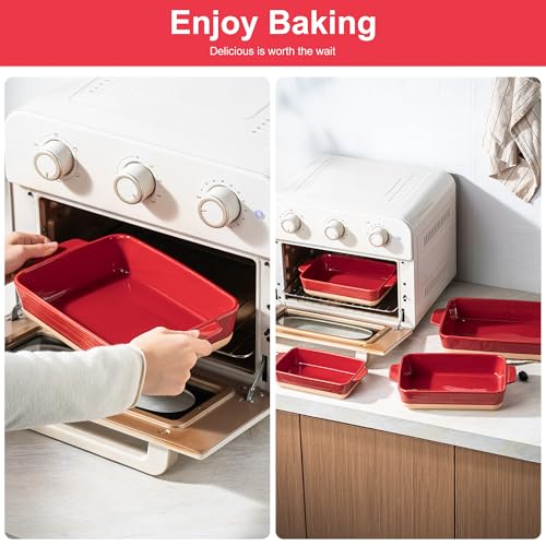 Casserole Dishes for Oven (Red Yellow)