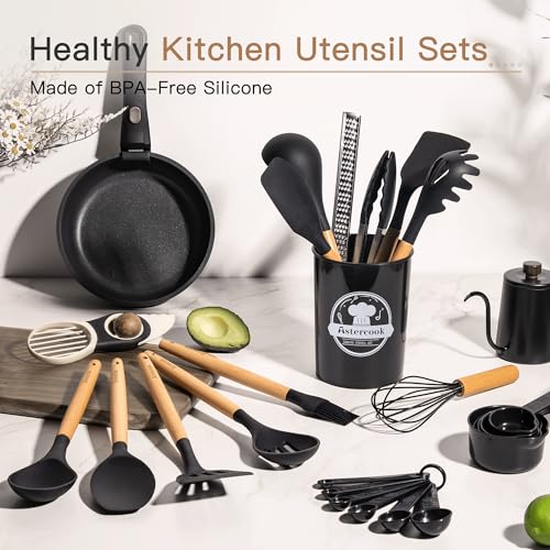 39 PCS Kitchen Utensils Set (Black)