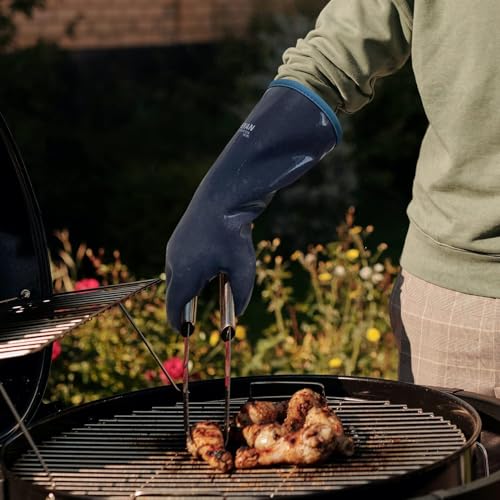 Silicone BBQ Grill Gloves (Black2 / 7/S)