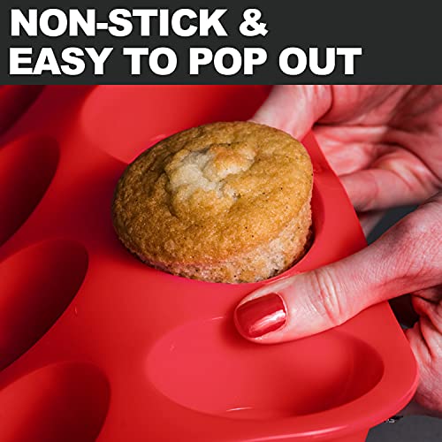 Silicone Muffin Pan Set (2Pack 12cups+24cups)