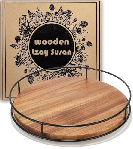 12" Acacia Wood Lazy Susan